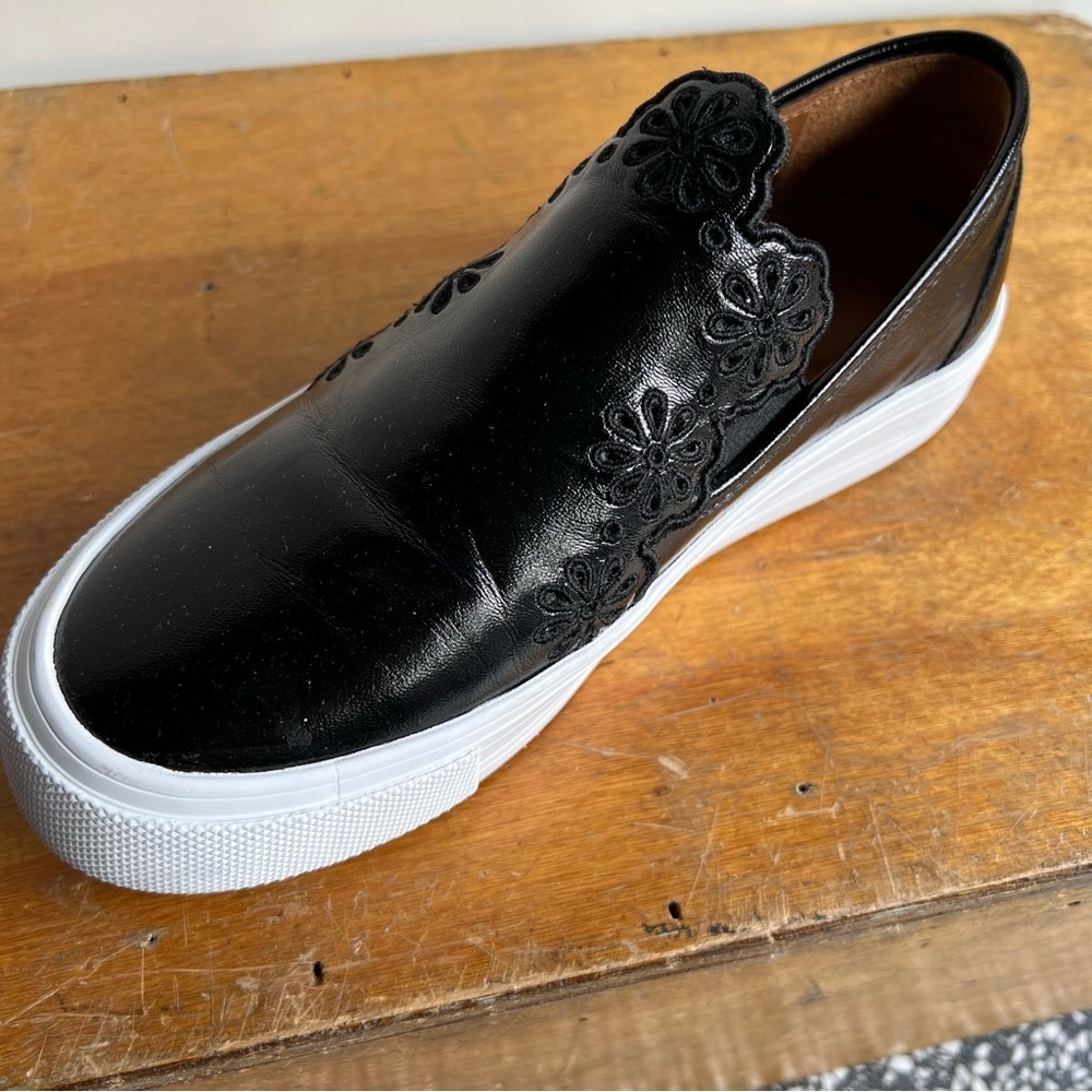 See By Chloe Black Platform Patent Leather Sneakers
